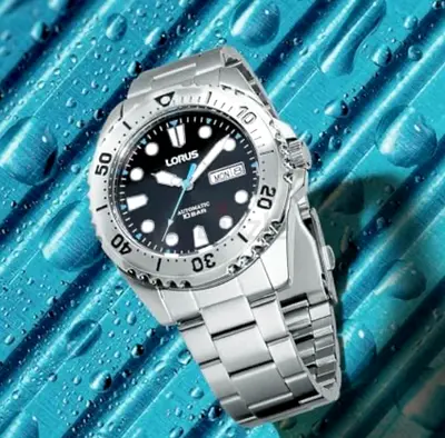 Lorus Mens Stainless Steel Automatic Dive Watch - Seiko Japanese group