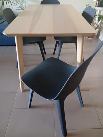 IKEA LISABO dining table  5 ODGER chairs