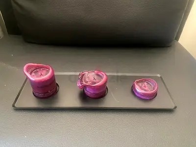 IKEA Candle Holders Black Tray