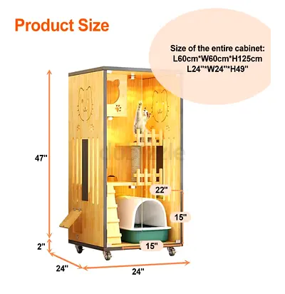 Wooden Multi-level Cat Hotel