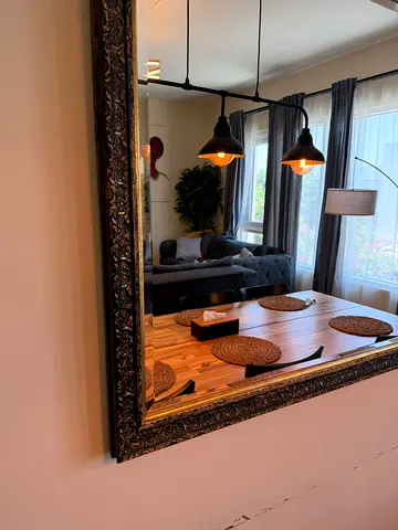 Large Wall Mirror with Decorative Vintage Frame