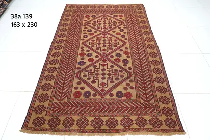 Traditional Patterned Middle Eastern Rug 163 x 230 cm afghan wool kilim carpet rug living room