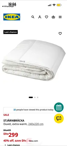 White duvet (ikea)