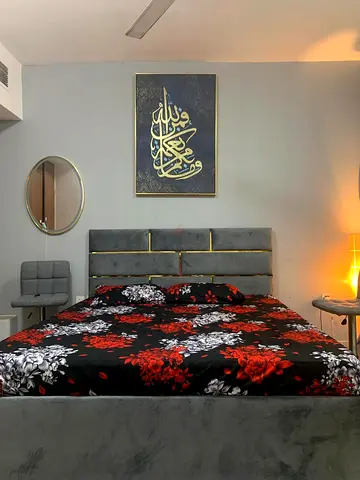 King Size Bed with Headboard | Good Condition | Urgent | Ajman | AED 300