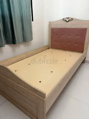 Home Center Evelyn Upholstered Single Bed - 120x200 cm (Light Wood with Pink Headboard)