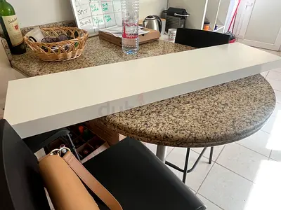 3 x White floating wall shelves  — simple modern unit, good condition