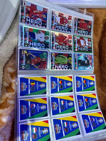 Panini Euro 2024 Sticker/Card Collection in Binder - Football Cards