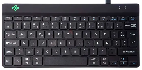 R-Go Tools COMPACT BREAK KEYBOARD AZERTY FR BLACK WIRED FR