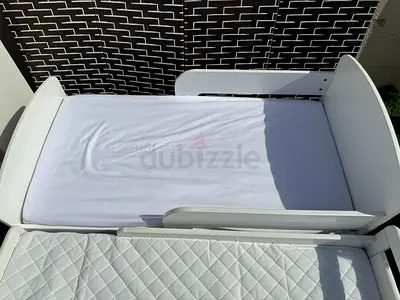 White Toddler Bed / Daybed with Safety Rails - and mattress, clean likeGood Condition . 300 each .