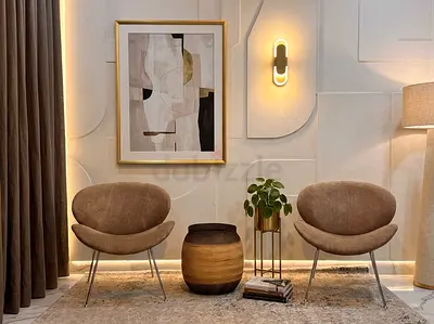 Pair of Modern Upholstered Accent Chairs