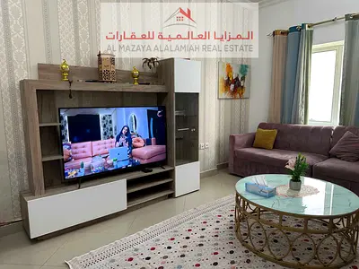 For monthly rent - fully furnished deluxe 2 bedroom apartment - Sharjah, Al Taawun - with internet and parking