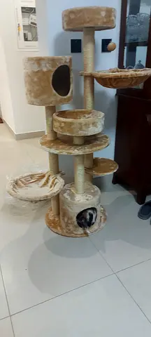 Brand new Multi-level Plush Cat Tree with Towers, Perches and Scratching Posts in packed condition.
