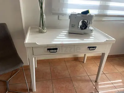 Painted white desk with chair
