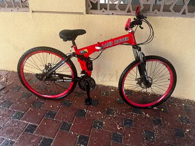 Red Land Rover Foldable 26 Mountain Bike - Good Condition needs repari