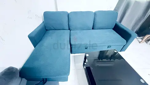L Shape sofa - Blue color