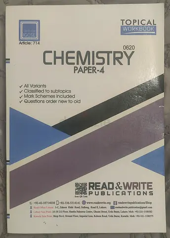 IGCSE Chemistry Paper-4 Topical Workbook (Updated till 2022)