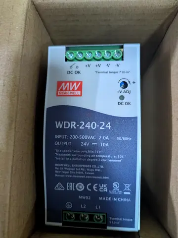 Mean Well WDR-240-24 Industrial DIN Rail Power Supply