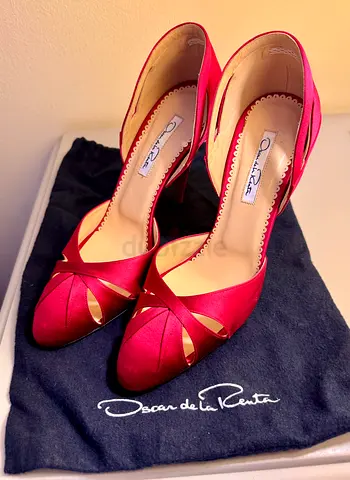 Authentic Oscar de la Renta Satin Heels – Made in Italy | Brand New (38.5)
