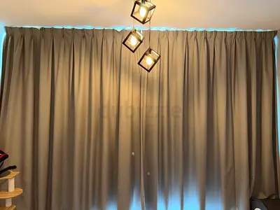 Full-Length Grey Blackout Curtains - Pair (Ready to Hang) 5m*3m