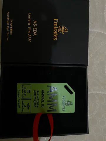 Emirates Limited Edition A380 Aircraft Skin Tag - AMM (Amman)