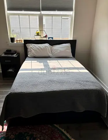 Ikea malm king size hydraulic storage bed with mattress