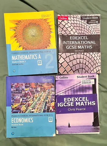 Set of 4 Edexcel IGCSE / International GCSE Maths  Economics Student Books