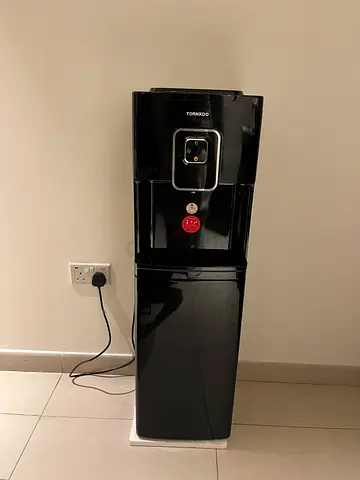 Standing Water Dispenser Cooler - Black, Good Working Condition