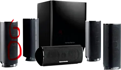 Harman/Kardon - HKTs 16-Z  5.1 with Subwoofer and 5 pcs Wall Mount - Good Condition