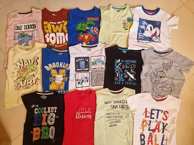 Boys Graphic T-Shirts 14pcs- 4-6yrs old