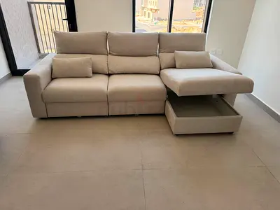 Ikea Eskelstuna L shape sofa bed Beige Excellent Condition