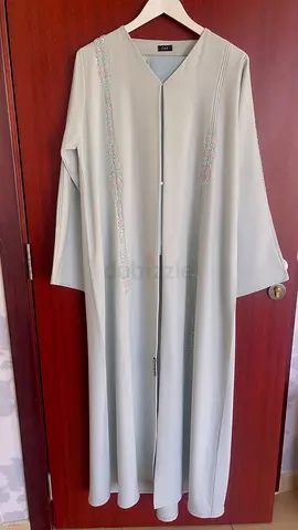 Embroidered Abaya in Powder Blue