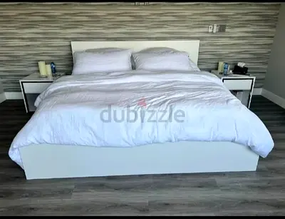 Ikea King size bed with mattress available in perfect condition
