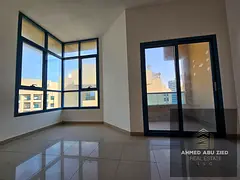 1BR annual rental in Ajman: spacious bedroom, large living room, central AC, modern finishes, free m