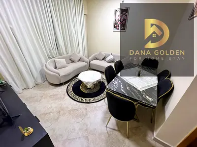 One bedroom and living room available in Al Qasimiya area, near the train station. First occupancy, brand new building. 3800 AED including internet on