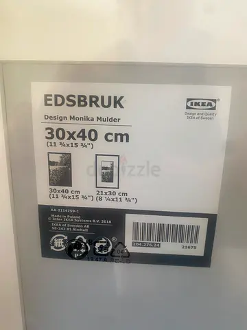 IKEA EDSBRUK 30x40 cm Picture Frame (Clear, New in Box)