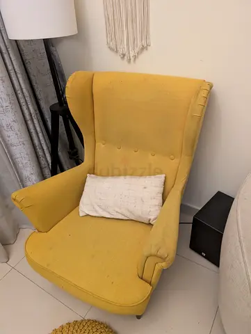Yellow arm chair sofa