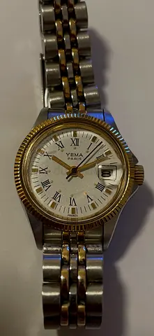 Yema Paris two-tone womens watch with date