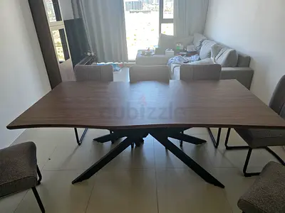 Modern Wooden Dining Table  with curves - 200cm x 100cm - only table no chair