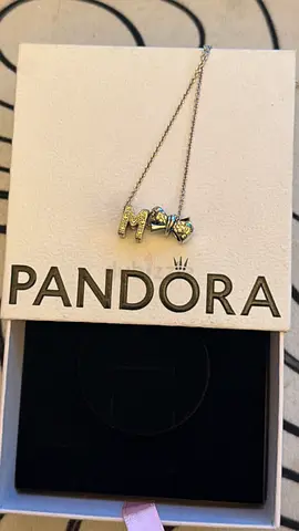 Authentic Pandora Silver Necklace – M Charm  Sparkling Bow Charm