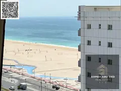 Direct Sea View 2 Master BR Apartment for Rent in Ajman | American Kitchen, Laundry Room &amp; Free 