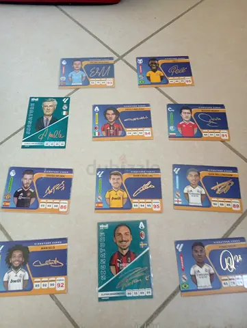 Collection of Signed Football Trading Cards - Assorted Players (12 cards)