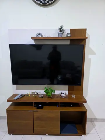 Sony LED 55 Inch+ Wooden wall-mounted TV entertainment unit with storage