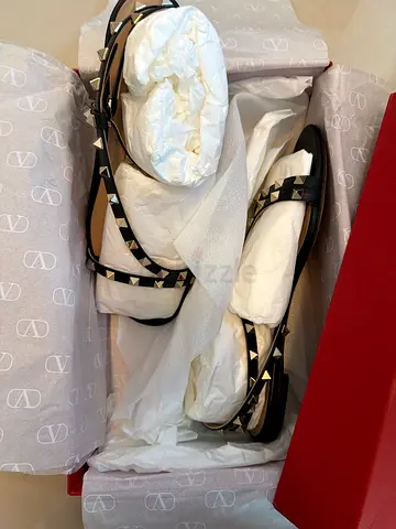 Valentino Black Leather sandals - Size 40 (EU)