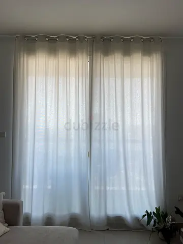 White Sheer Curtains - Light-Filtering Panels (Set)