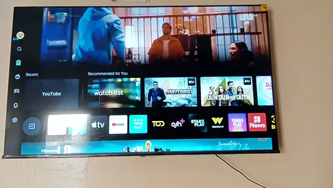 55 inch LED Smart TV mounted in brand new condition