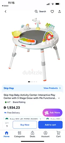 Skip Hop Baby Activity Center - Interactive 3-Stage Grow-with-Me Play Center