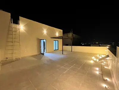 Luxury villa in Al Amerah Ajman, 6 master bedrooms, majlis, large hall, maid room, rooftop, spacious yard, covered parking, near E311, E611 and Sharja