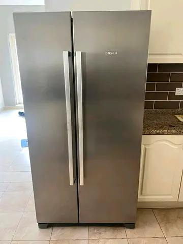 Bosch Side-by-Side Fridge Freezer in Stainless Steel - Good Condition