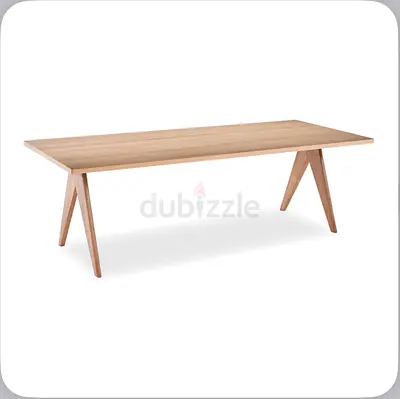 Modern Light Oak Finish Dining Table