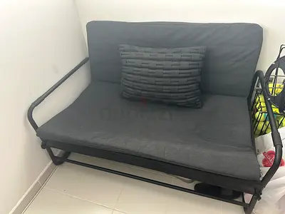 Foldable IKEA HAMMARN sofa bed for sale – dark grey